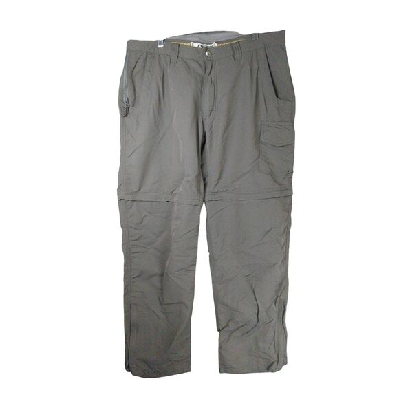 Mountain Khakis Pants Mens 38x34 Gray Convertible Relaxed Fit Outdoors - Picture 1 of 10